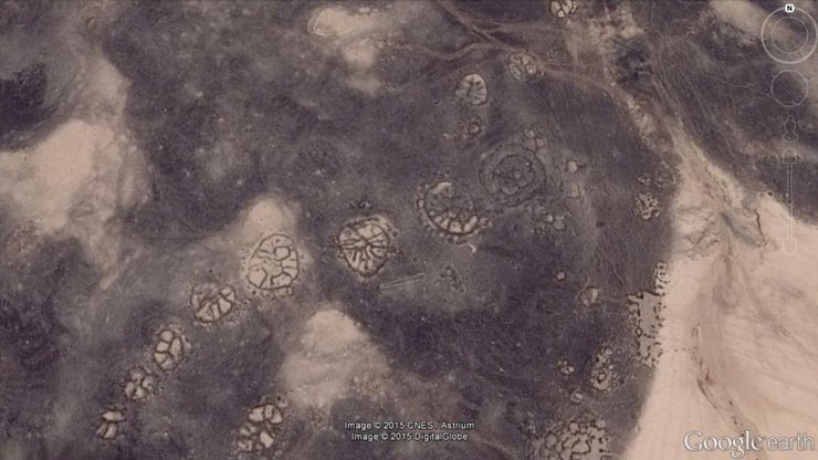 геоглиф, Иордания, Google Earth, карты Google Earth, странные места на Земле, странности Google Earth, Google Earth странные места