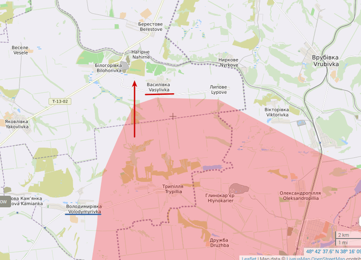 прорыв на попасной