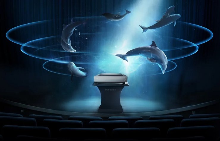 PX1 Pro, лазерный телевизор, дельфины, изображение