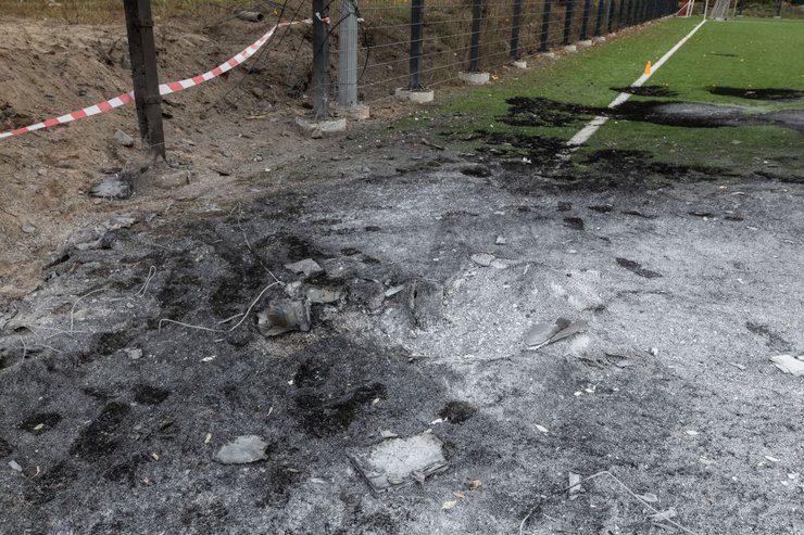 Шахед упав на полі академії Металіст 1925 у Києві