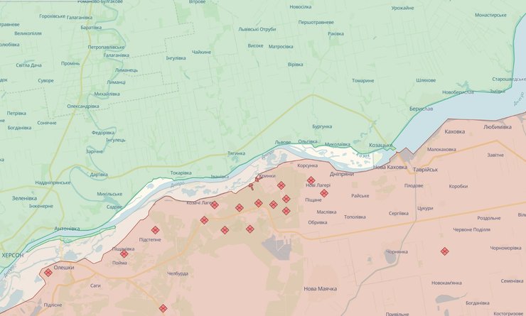 Херсонское направление карта