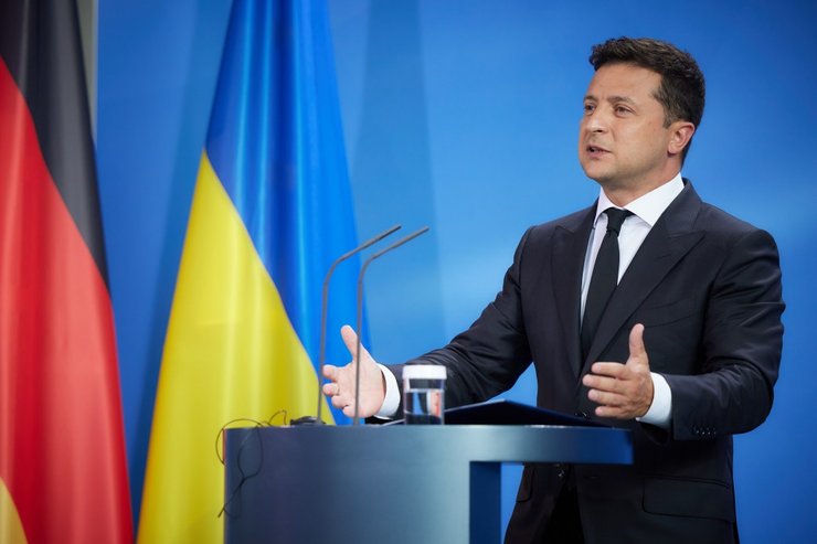 Владимир Зеленский в Берлине, переговоры Зеленского и Меркель