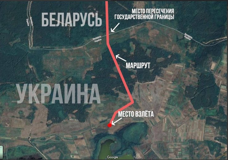 БПЛА перетинає кордон Білорусі