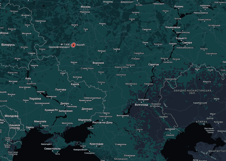 Орел нефтебаза карта