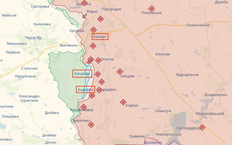 Бахмут, Кліщіївка, Андріївка