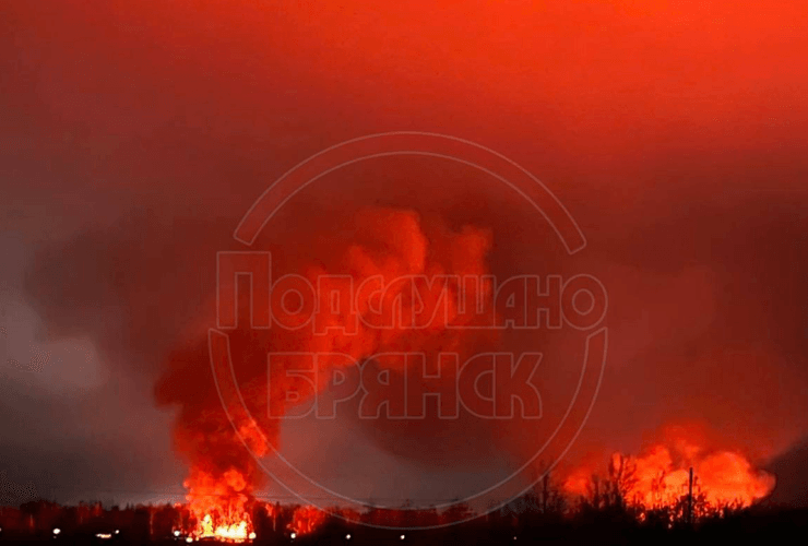 БК, пожежа, удар, Брянська область, удар по складу БК
