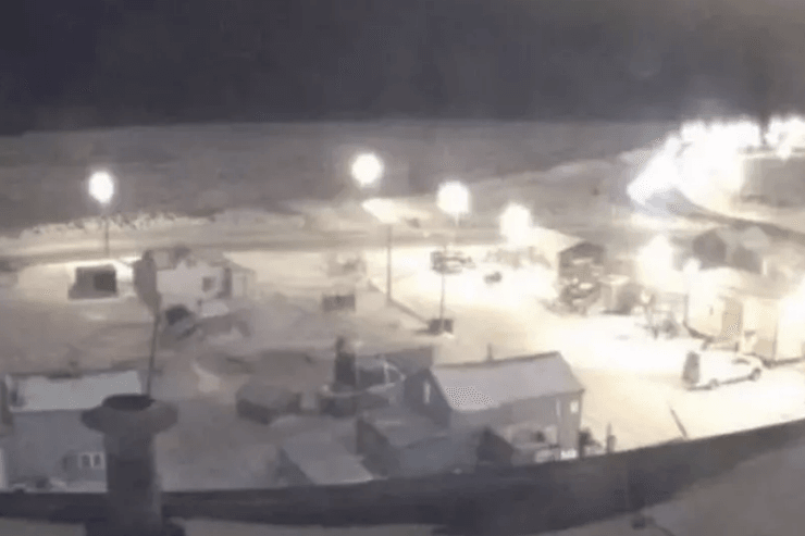 город, полярная ночь, Аляска, Уткиагвик