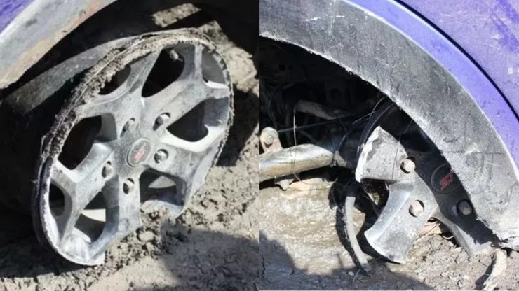 Водій їхав без шин, п'яний водій, летіли іскри, дряпав асфальт, зупинила поліція, алкотест, проїхав 45 км без шин