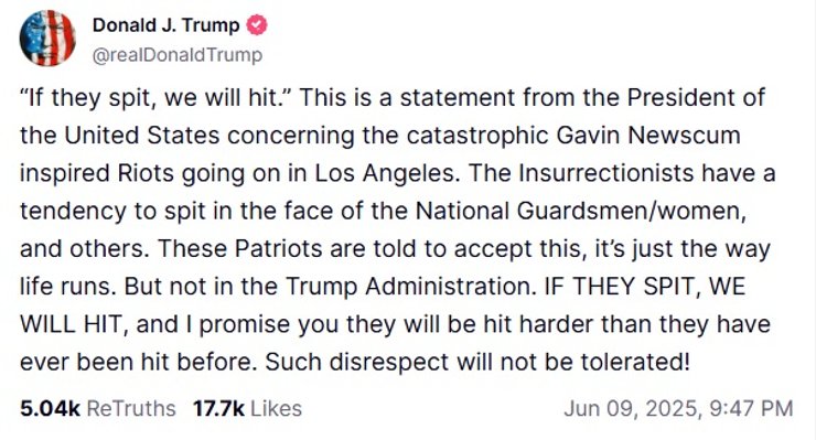 трамп протести каліфорнія, трамп пост, протести в Лос-Анджелесі, протести в Каліфорнії, вуличні протести, протести проти депортації мігрантів, заворушення в Каліфорнії