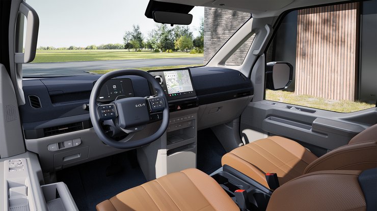 Салон Kia PV5, новый Kia PV5, Kia PV5 2025, электромобиль Kia, минивэн Kia