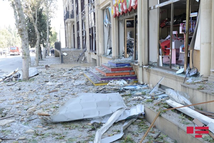 обстрелы, гянджа, азербайджан, армения