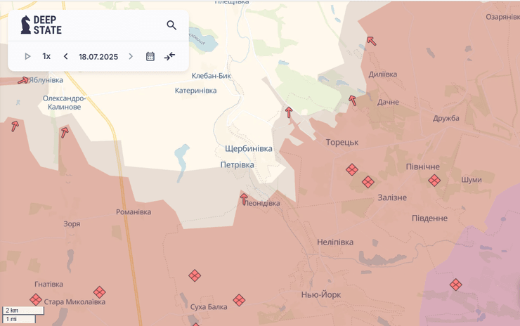 Донецька область карта