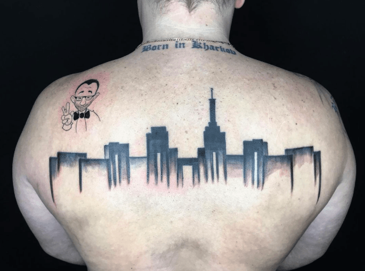 Тату с Кернесом, спина