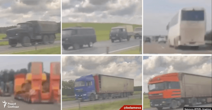 колона автомобілів вагнерівців