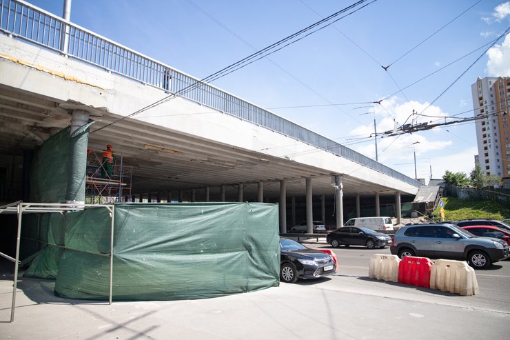 индустриальный путепровод, ремонт, киев, фото