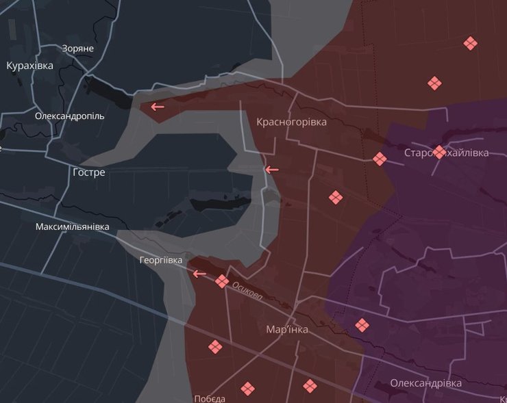 Бої в Красногорівці, фото