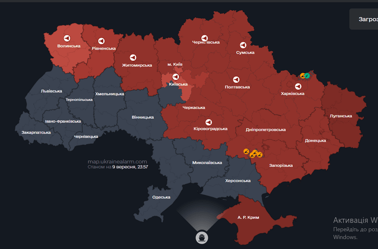 Мапа тривог