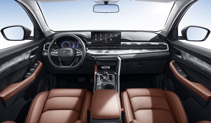 китайский кроссовер, интерьер Geely Emgrand X6 Pro, салон, передняя панель