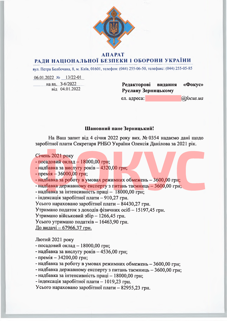 Данілов зарплатня