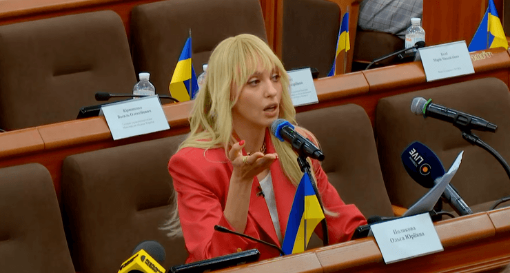 Оля Полякова у Верховній Раді Полякова хоче судитись із Суспільним через відмову в участі в нацвідборі на Євробаченні