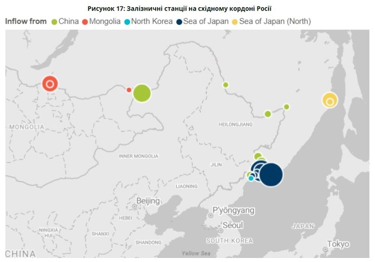 Через залізничні станції на сході РФ надходить зброя та вибухівка