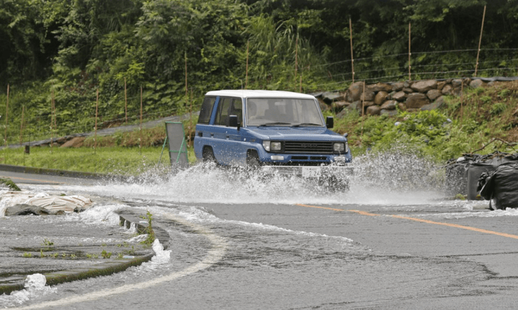 дождь, дорога, автомобиль, фото