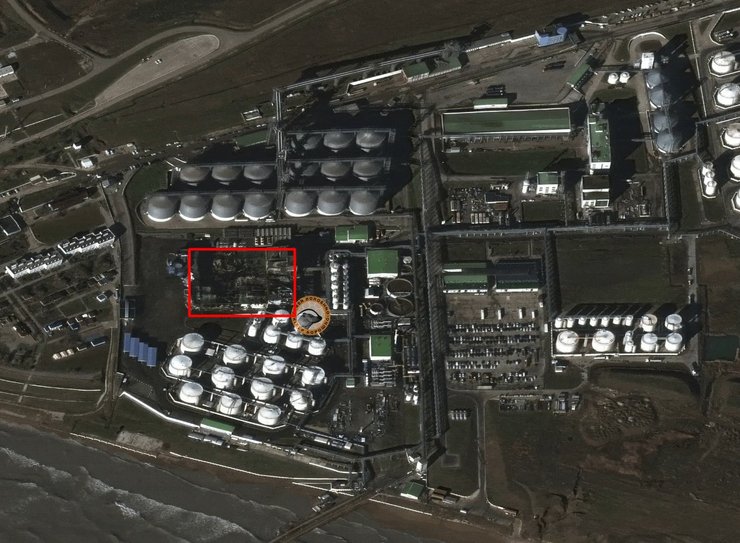 Фото цехів "Таманьнефтегаз" після удару СБУ 17 лютого