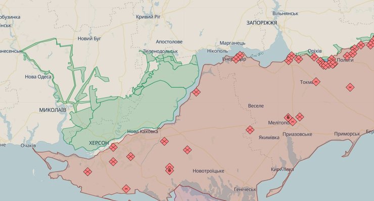 Карта боевых действий