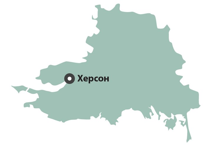 Херсонська область в рейтингу екологічного стану, карта