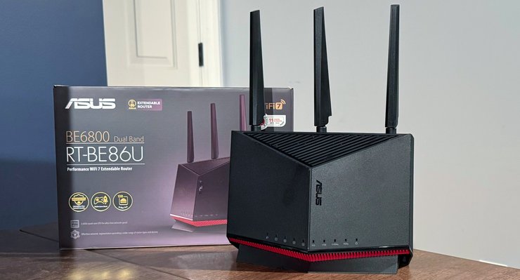 Маршрутизатор Asus RT-BE86U Маршрутизатор Asus RT-BE86U WiFi7 BE6800 2,5 Гбит/с WAN LAN 10 Гбит/с