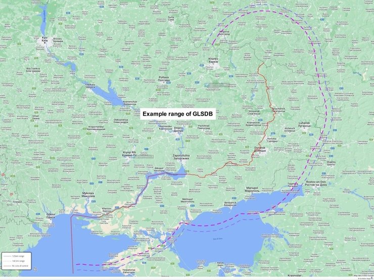 Дальность полета бомб GLSDB