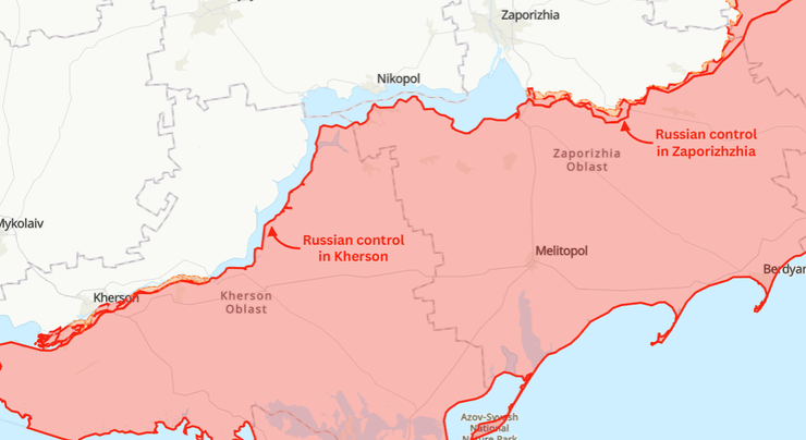 Херсонская и Запорожская области