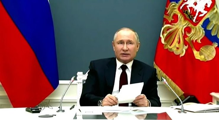 Владимир Путин, Эммануэль Макрон, Технический сбой, Климатический саммит