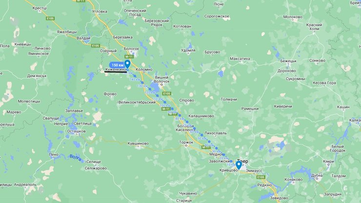 Маршрут самолета Пригожина