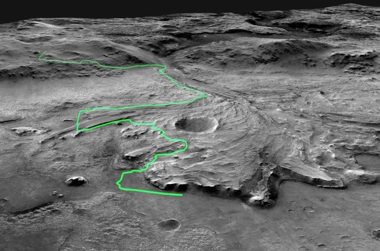 кратер, Джезеро, марсоход, Perseverance