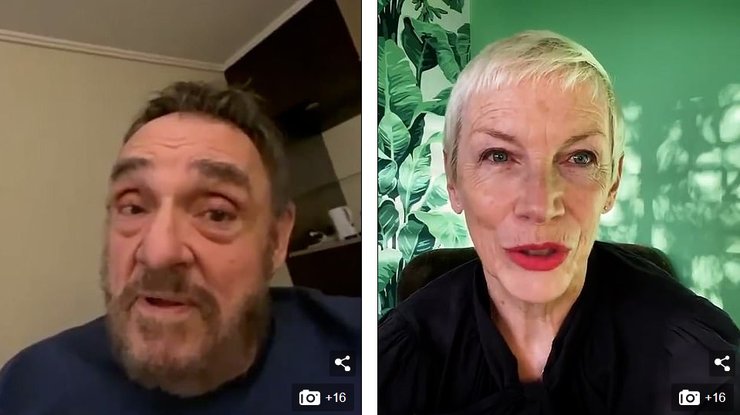 Джон Рис-Дэвис и Энни Леннокс