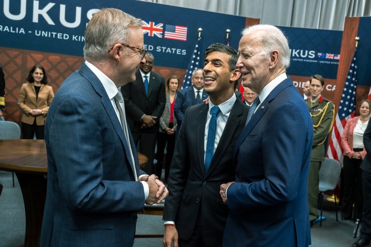 соглашение aukus, байден, риши сунак, премьер австралии
