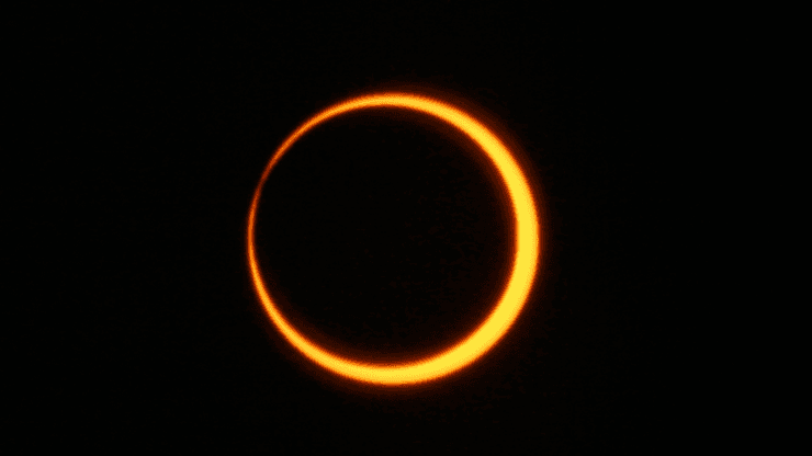 кольцеобразное солнечное затмение