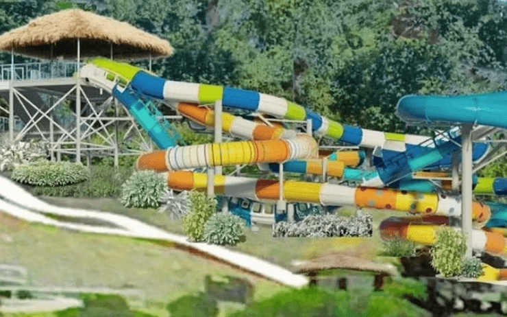 Аквапарк в США, озеро Ланьер, проклятое озеро, озеро с приведеньями, пугает людей, парк развлечений, водные горки, много смертей