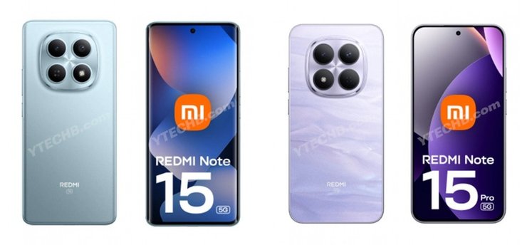 xiaomi redmi note 15 утечки рендеры изображения