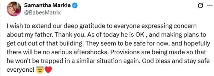 Допис Саманти Маркл