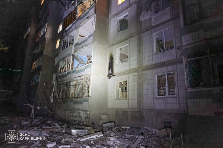 обстрел Харькова, удар по Харькову, разрушение дома, КАБ