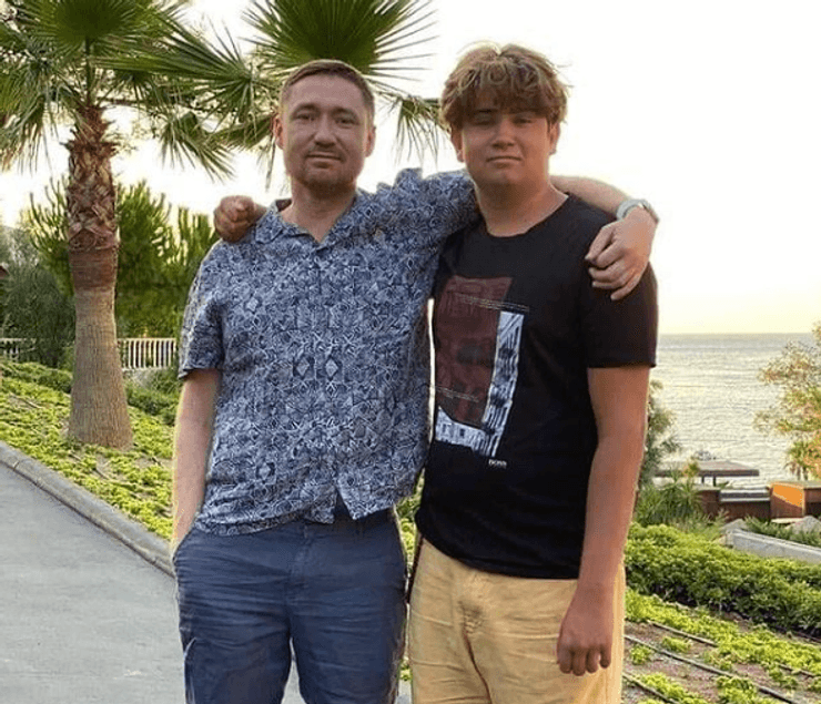 Максим Козицкий с сыном Зиновием