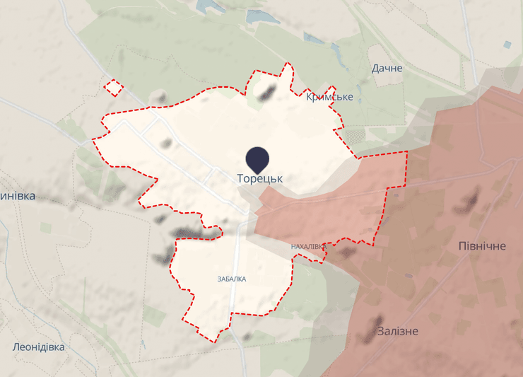 Торецк, Торецк карта, кто контролирует Торецк, бои Торецк, бои Торецк