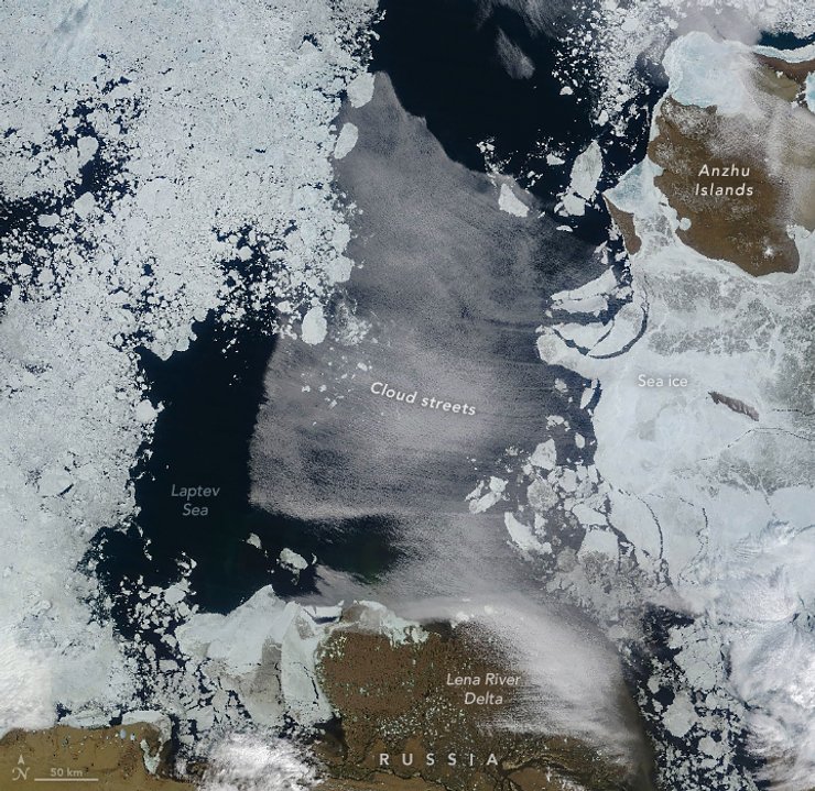 облачная улица над морем
