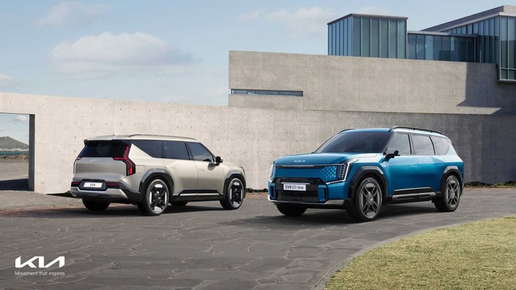 кроссовер Kia EV9, Kia EV9 2023, новый Kia EV9, электромобиль Kia EV9, электрокар Kia