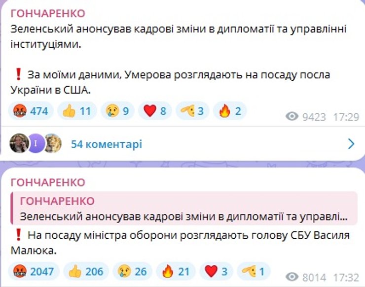 гончаренко пост, гончаренко про малюка