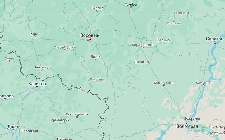 Вороніж, карта