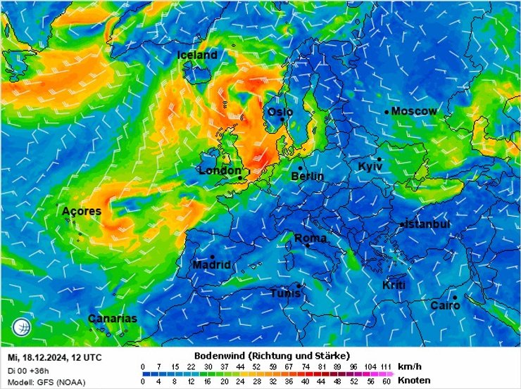 погода, ветер, ветры над Европой, прогноз погоды, карта, карта, погода в Украине