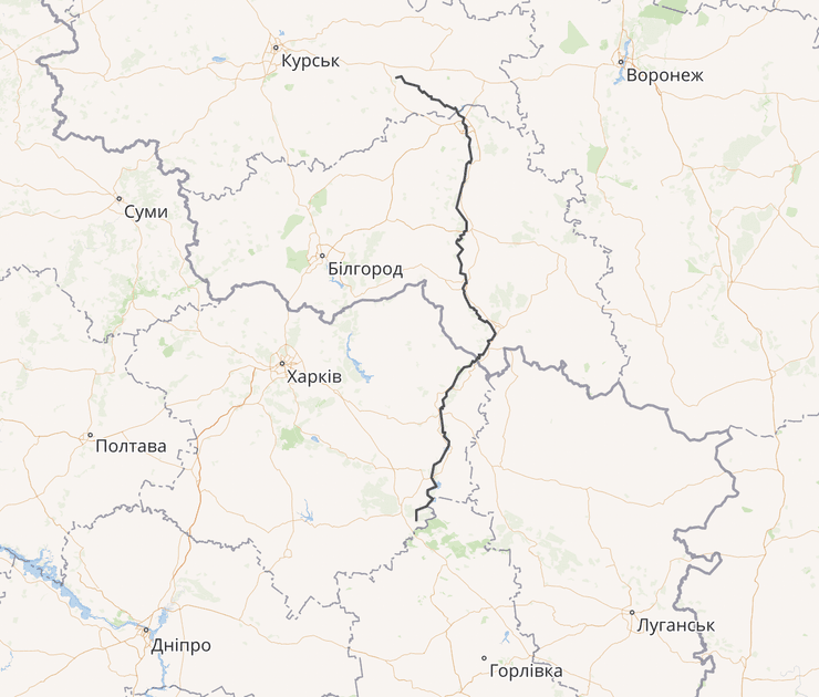 карта, карта, река Оскол